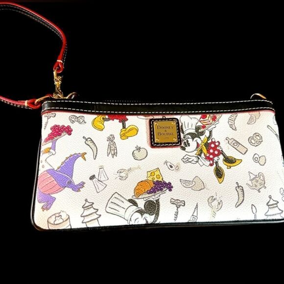Disney Parks Food & Wine Festival Dooney & Bourke Wristlet Mickey & Minnie Mouse - Picture 5 of 6